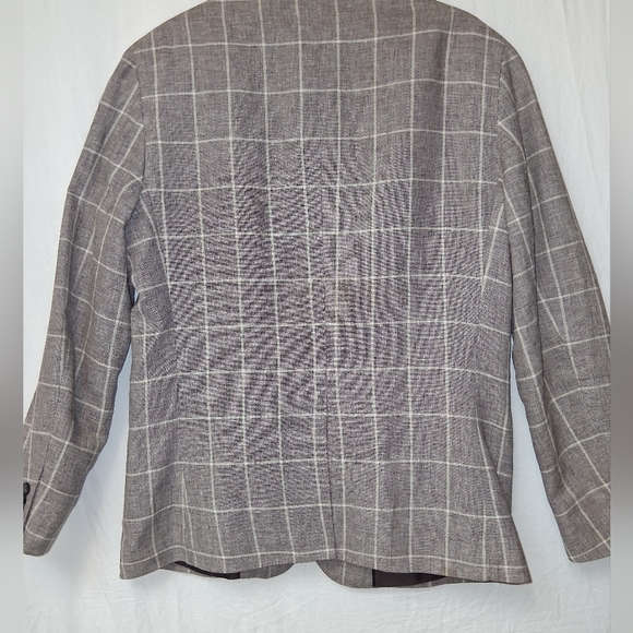 Banana Republic Brown Plaid Blazer Formal Size 42 - Picture 13 of 16